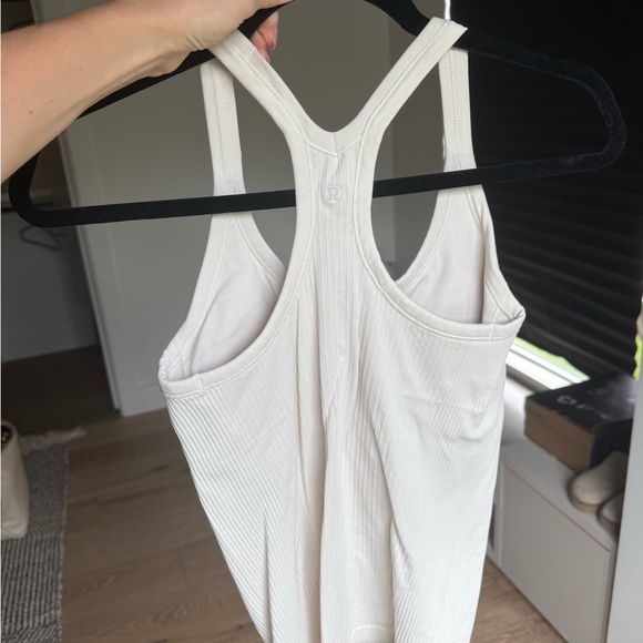 Ecru Ribbed Tank Top - Picture 2 of 2